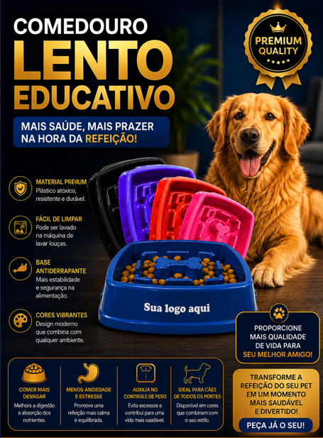 Comedouro Lento Educativo Antiestresse e Digestivo para Pets - Image 5